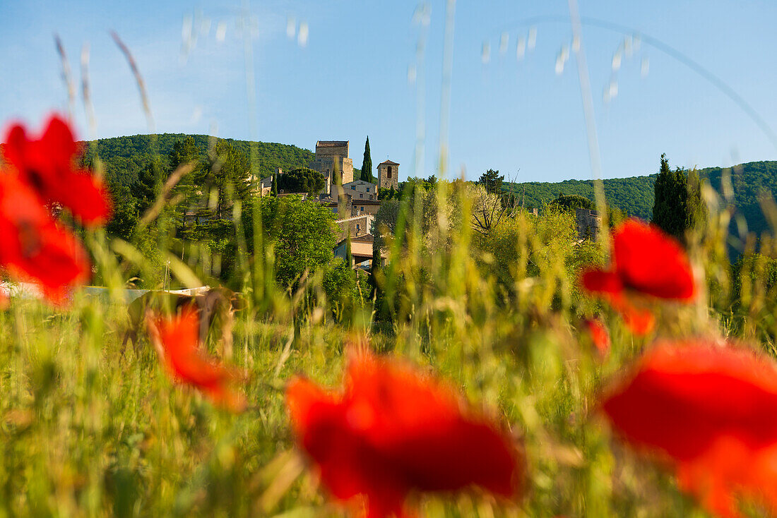 Mittelalterliches Dorf Le Poët Laval Bild kaufen 71428535