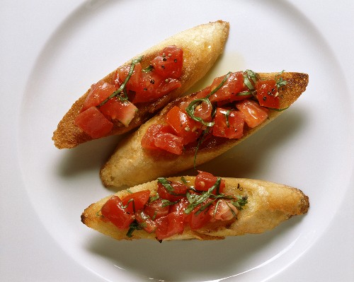 00075373         - Bruschetta (toasted bread with tomato), Tuscany, Italy