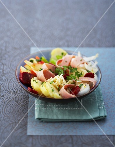 11033531 salade beaucaire salad made with ham cheese potatoes and ...