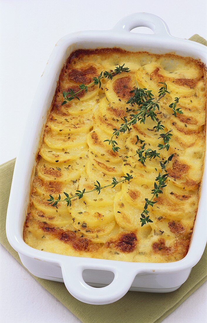 Kartoffelgratin in Auflaufform