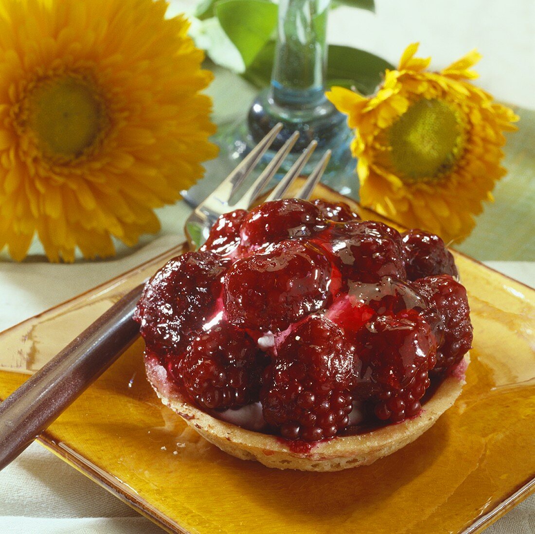 A blackberry tartlet