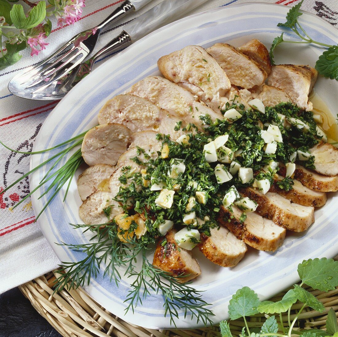 Chicken breast fillet with herbs