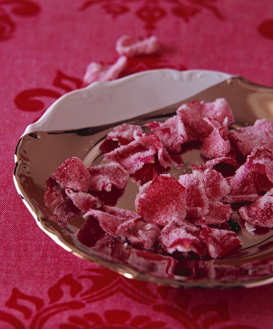 Candied rose petals