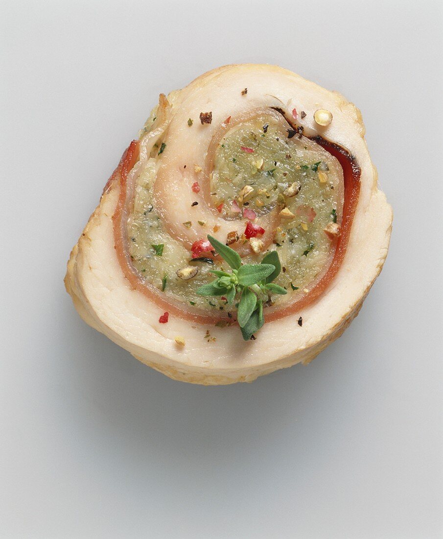 Turkey roulade with thyme