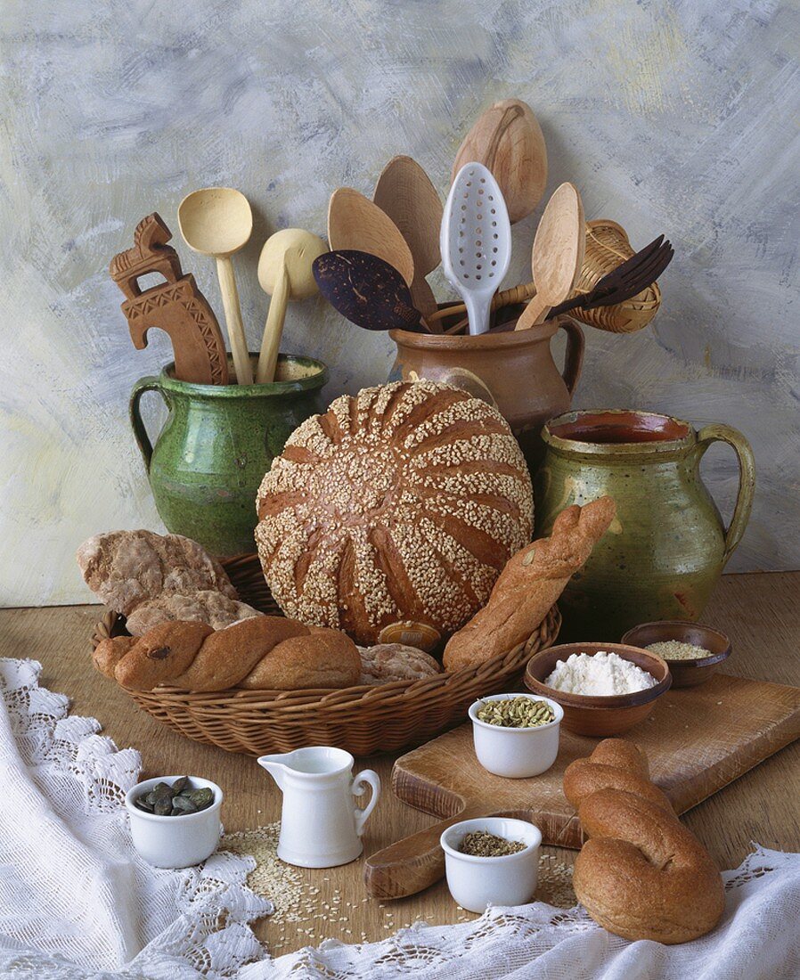 Still life with baked goods