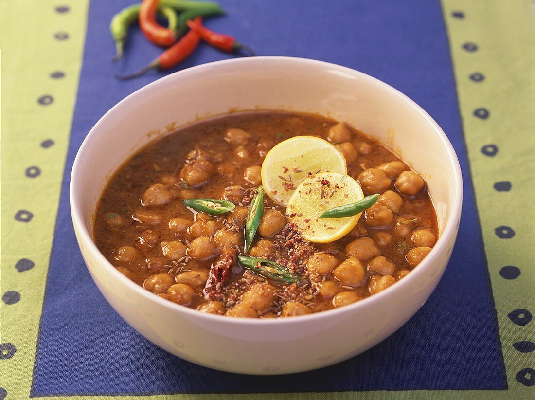 Kabuli Chole (Indian chick-pea stew)