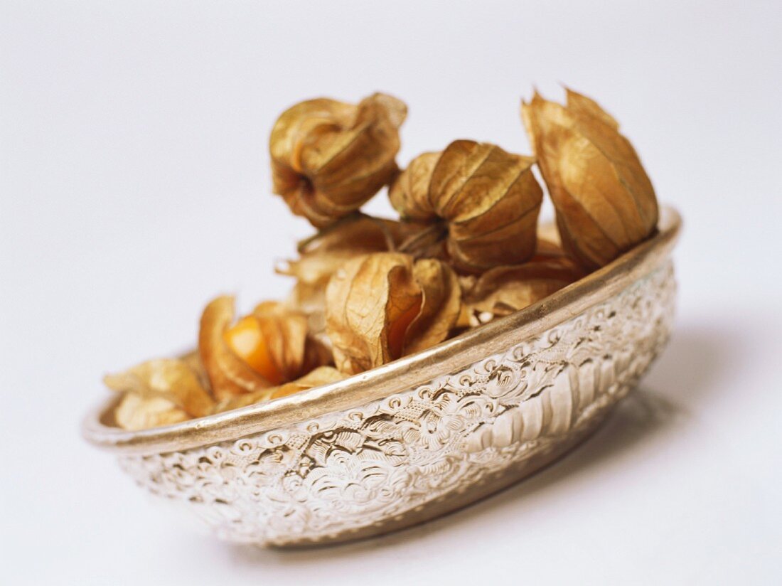 Cape gooseberries in a dish