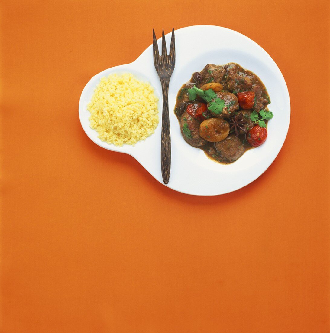 Middle Eastern lamb ragout with apricots and couscous
