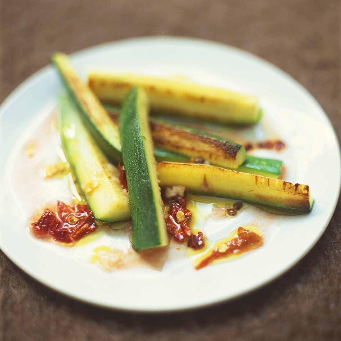 Caramelised courgettes