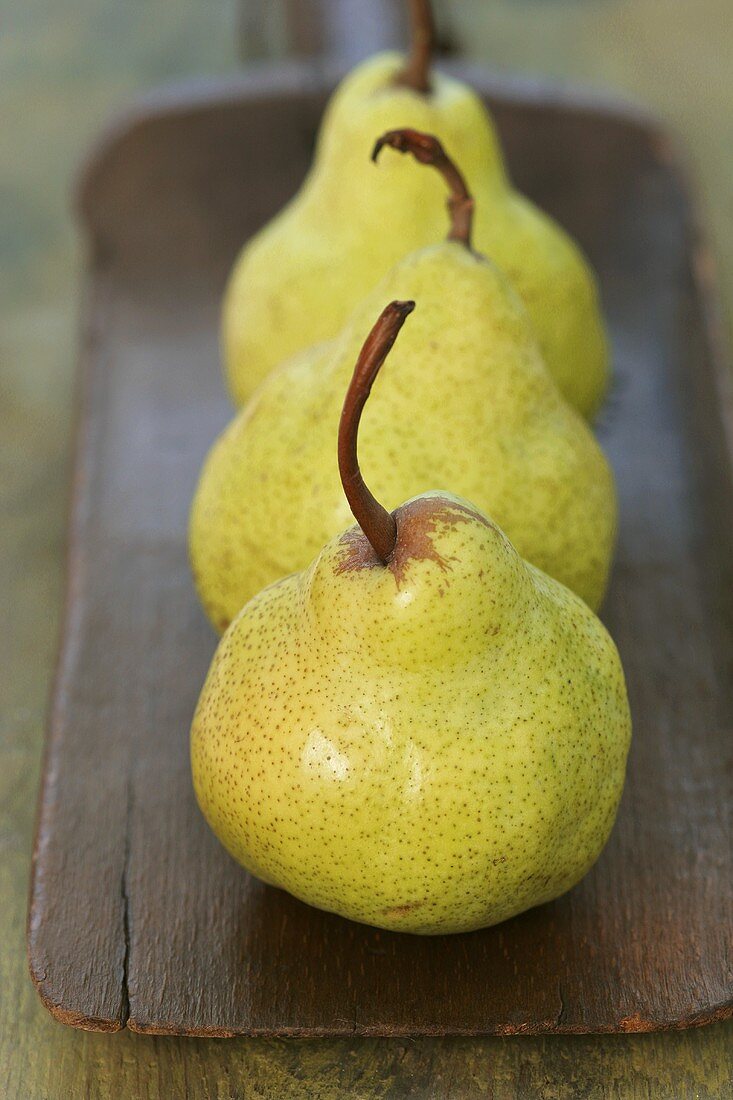 Three pears in a row