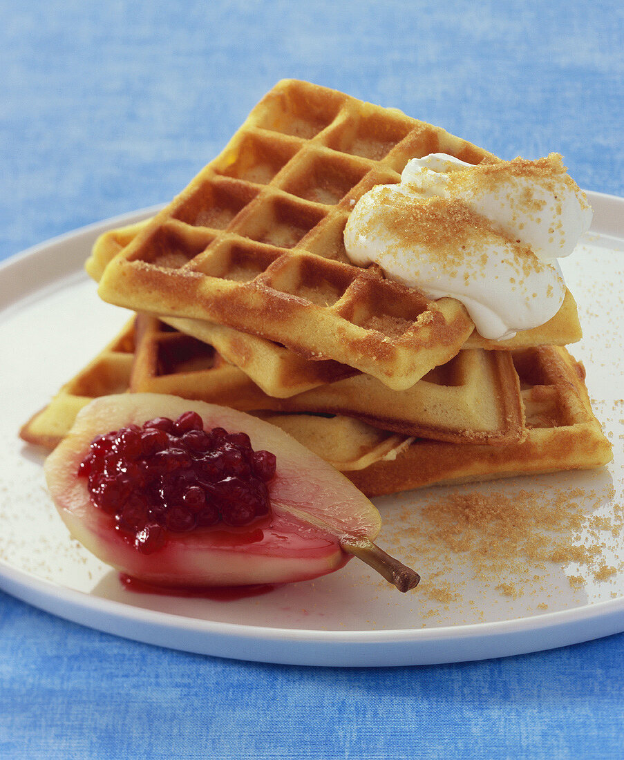 Almond wafers with cranberry pear