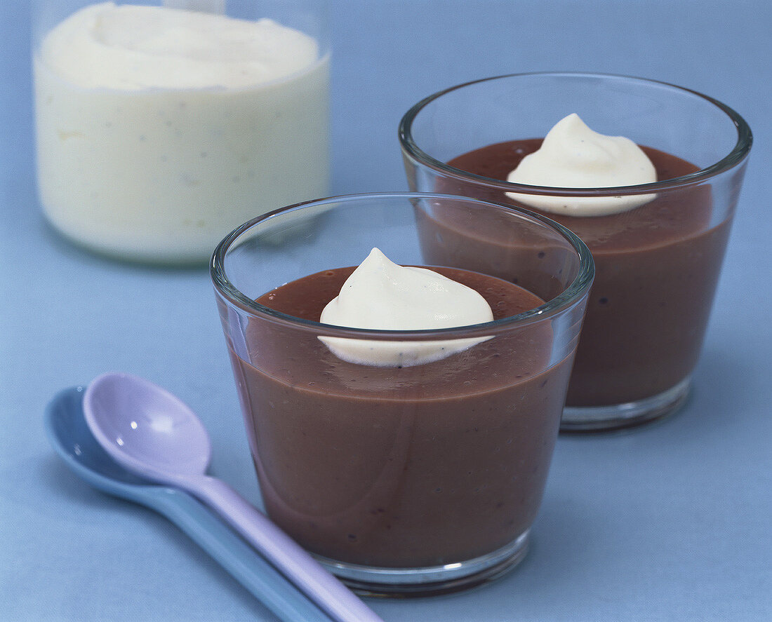 Home-made chocolate pudding