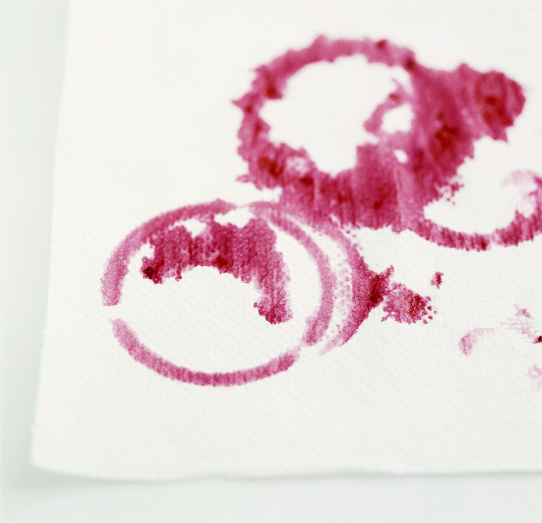 Fruit pudding stains on paper towel