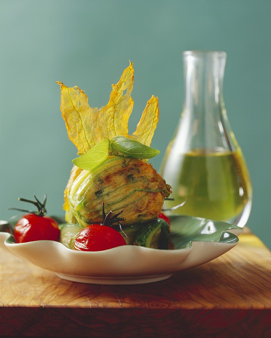 Fiori di zucchini ripieni (Gefüllte Zucchiniblüten, Italien)