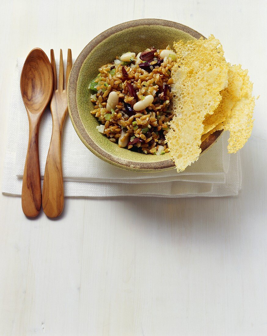 Fagioli e farro (Hülsenfrüchtesalat mit Emmer, Italien)