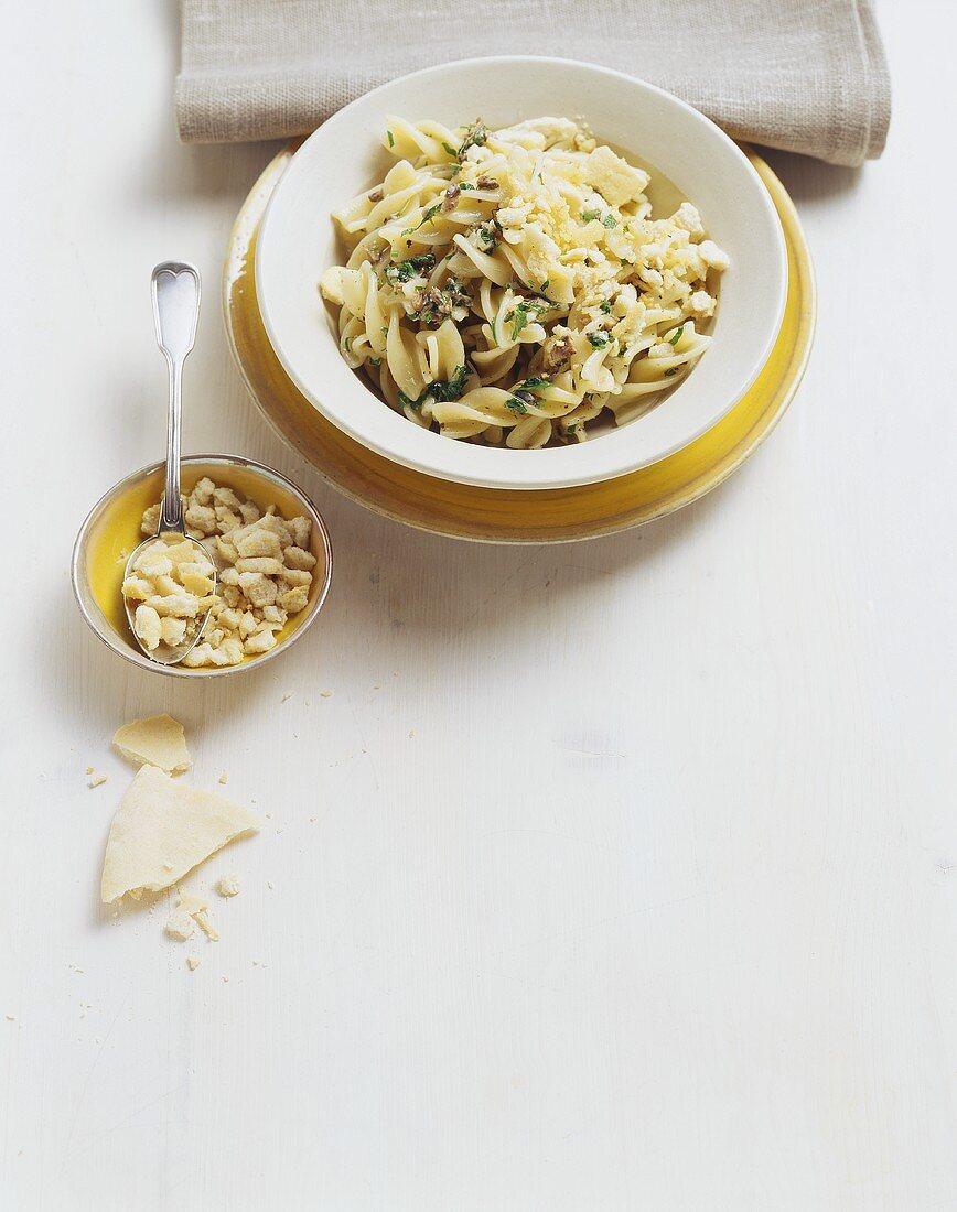 Fusilli con le sarde (Pasta with sardines, Italy)