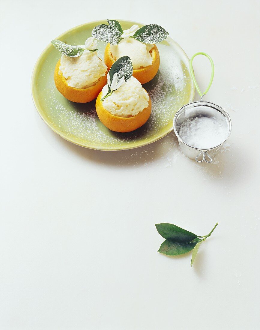 Sorbetto di mandarino (Mandarin orange sorbet, Italy)