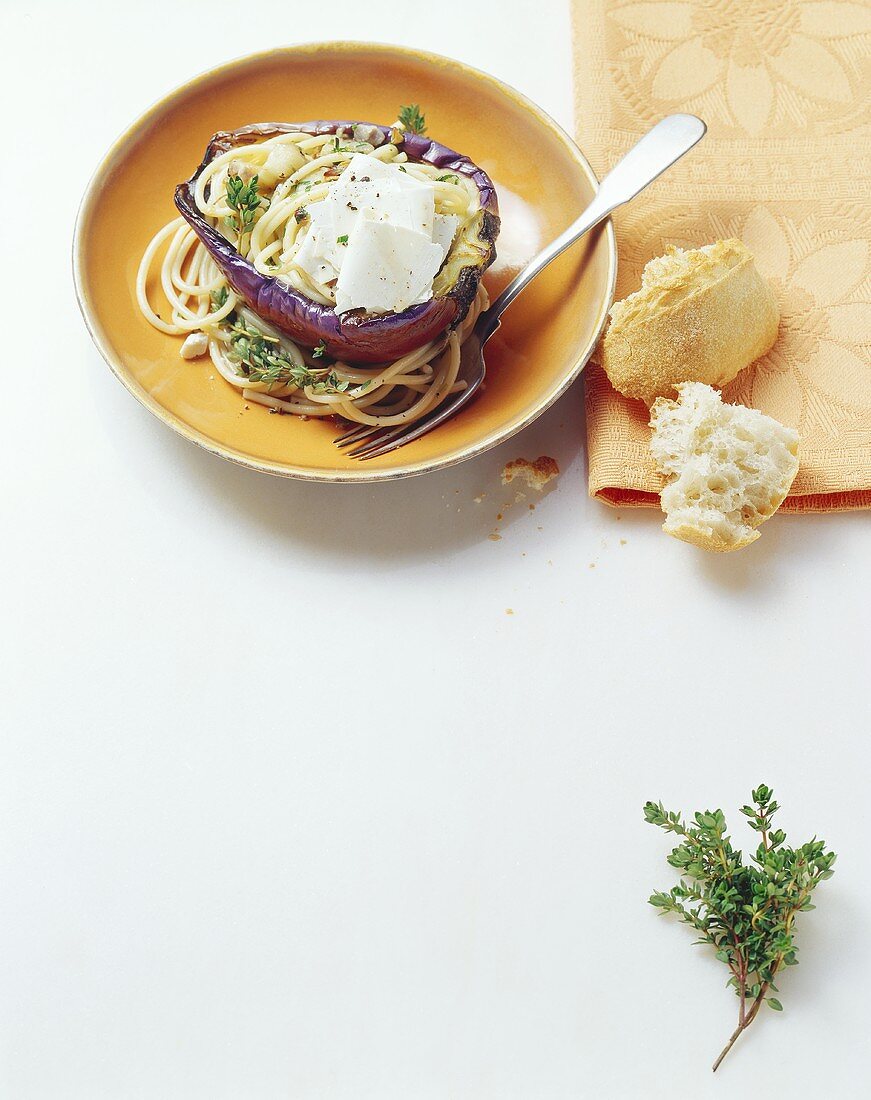 Pasta in melanzana (Spaghetti in Auberginen, Italien)