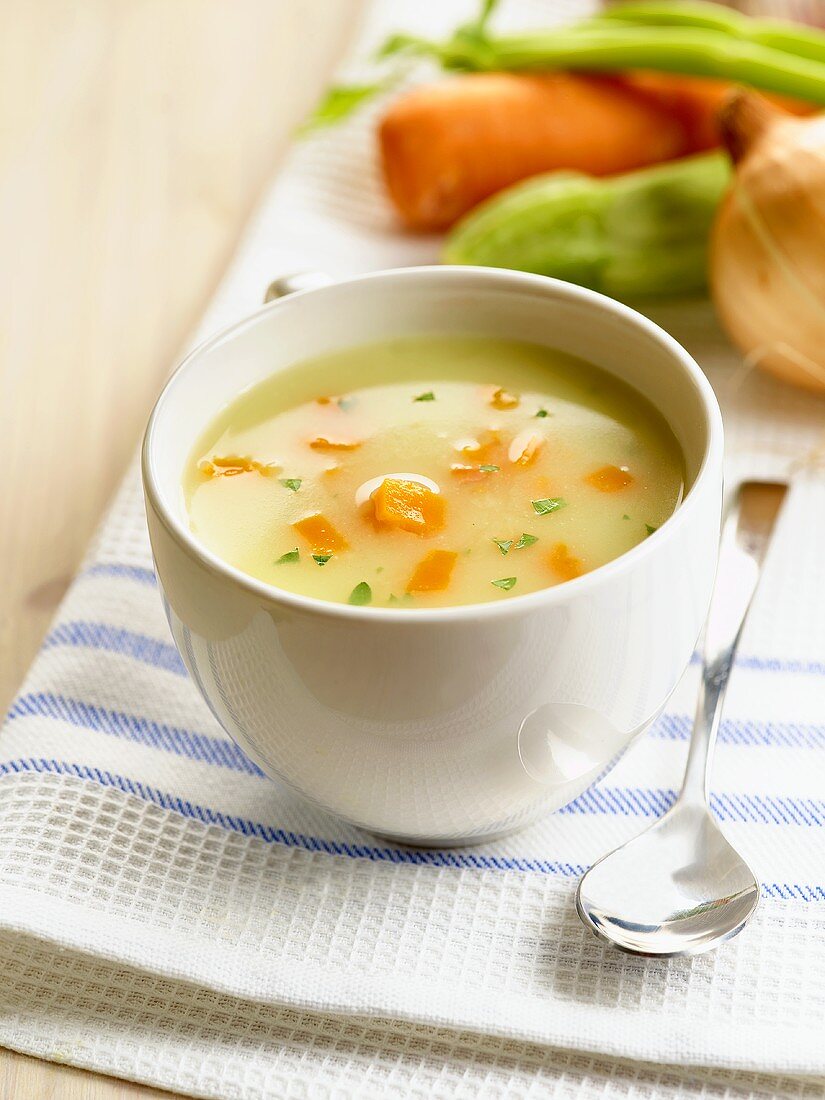 Cream of vegetable soup with carrots