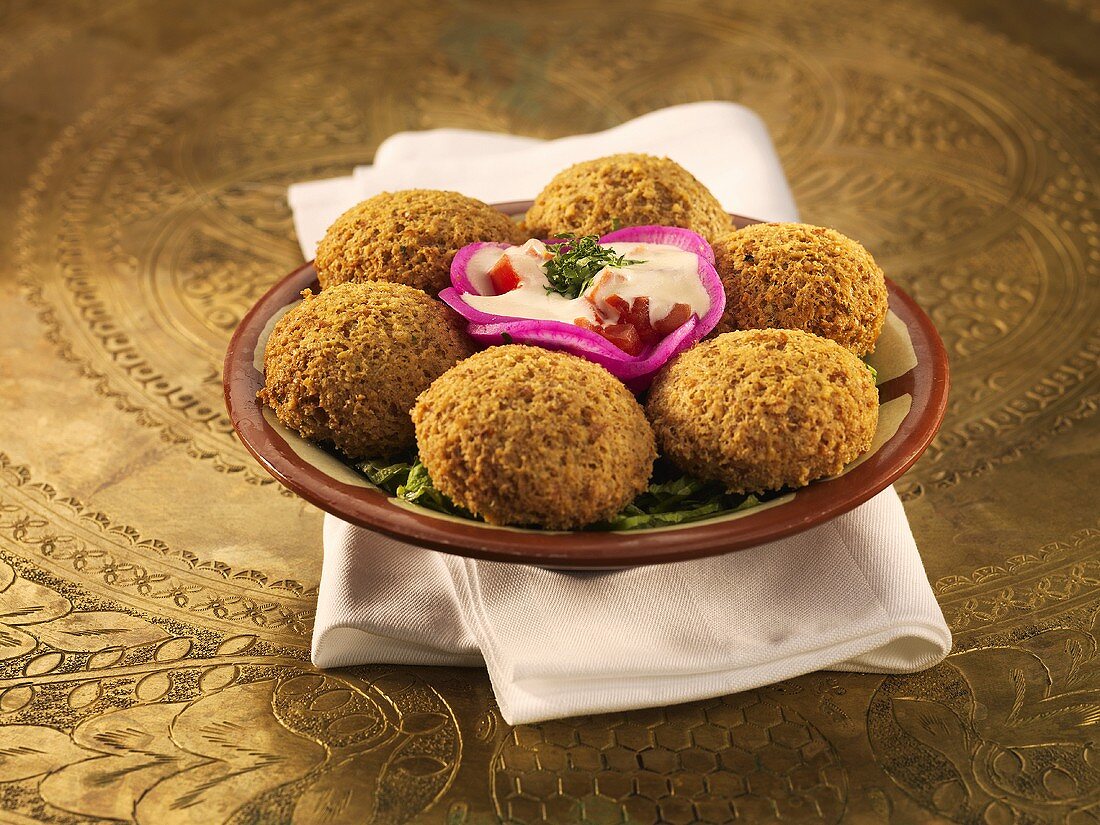 Falafel (Deep-fried chick-pea balls, Lebanon)