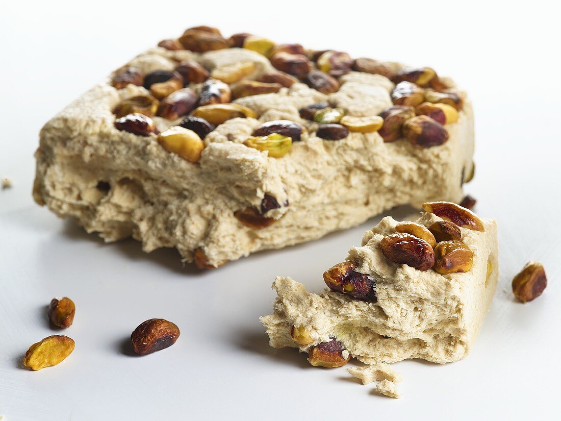 Halva (Sweet made from sesame oil & pistachios, Middle East)