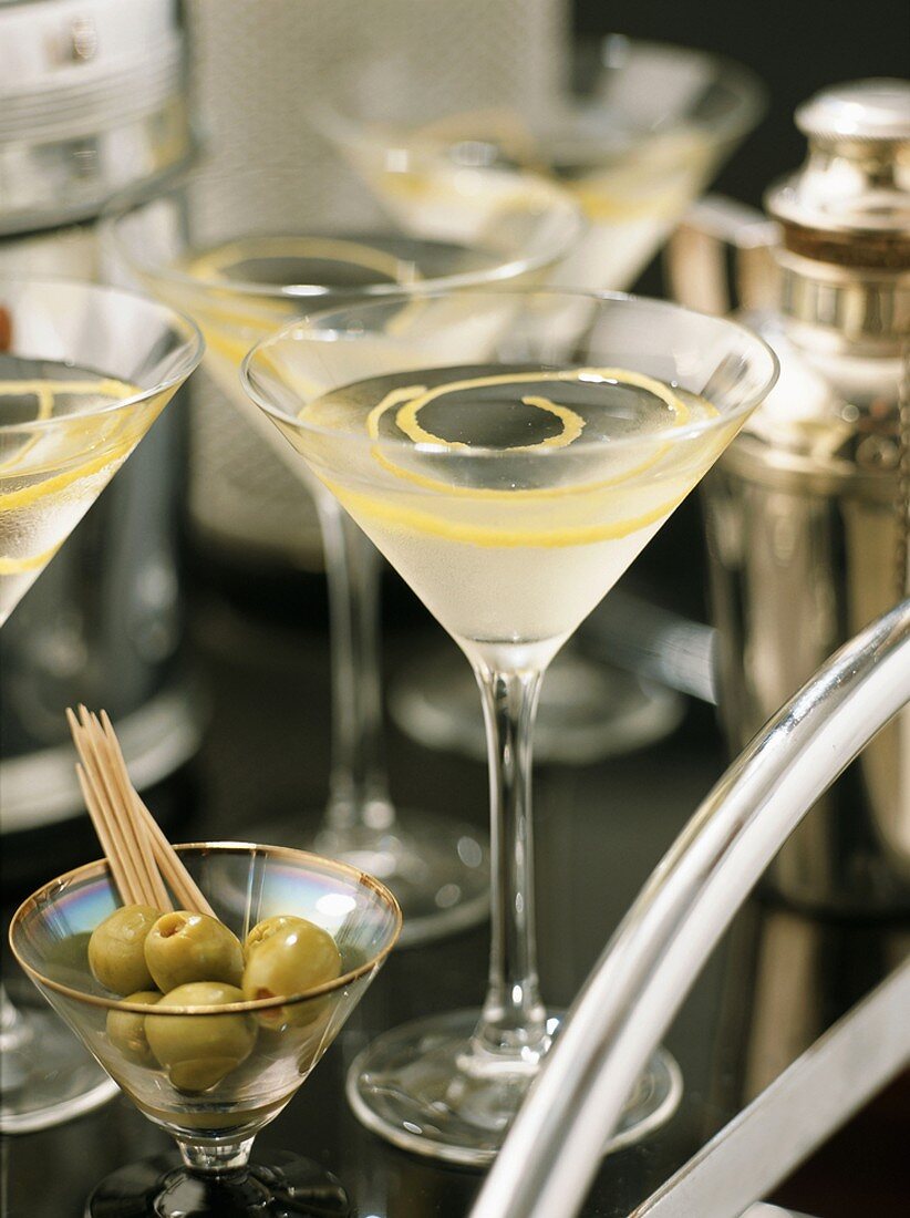 A Vodka Martini in a Martini glass