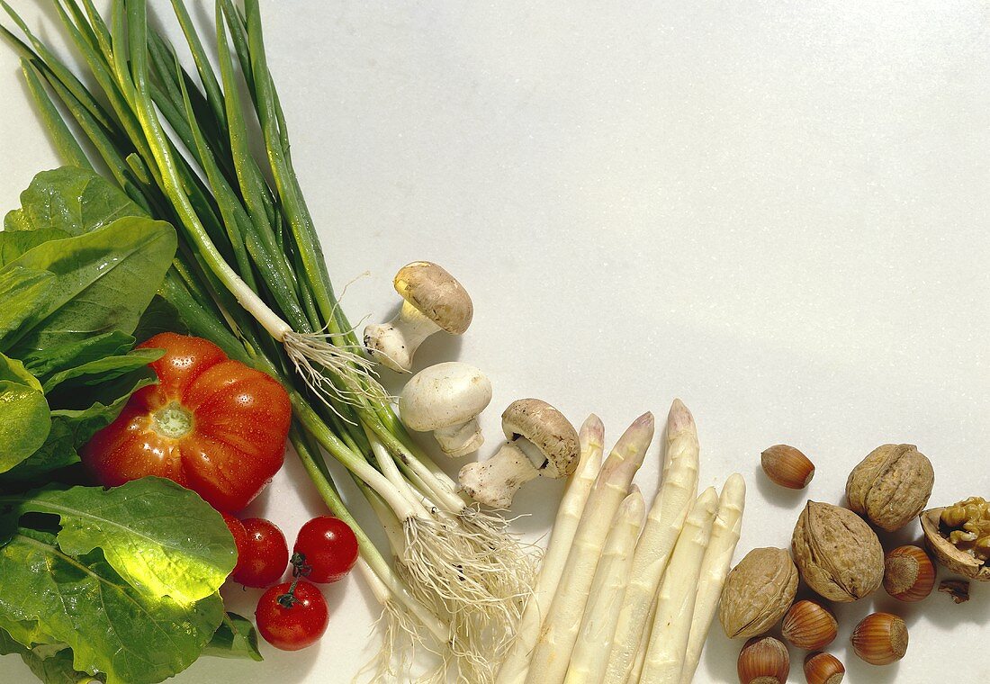 Assorted Vegetables; Nuts & Mushrooms