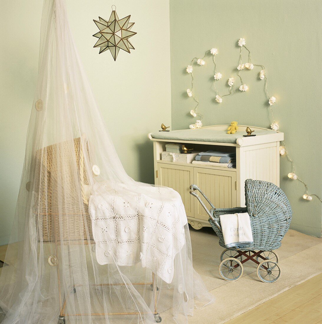 Nursery with cot and changing table