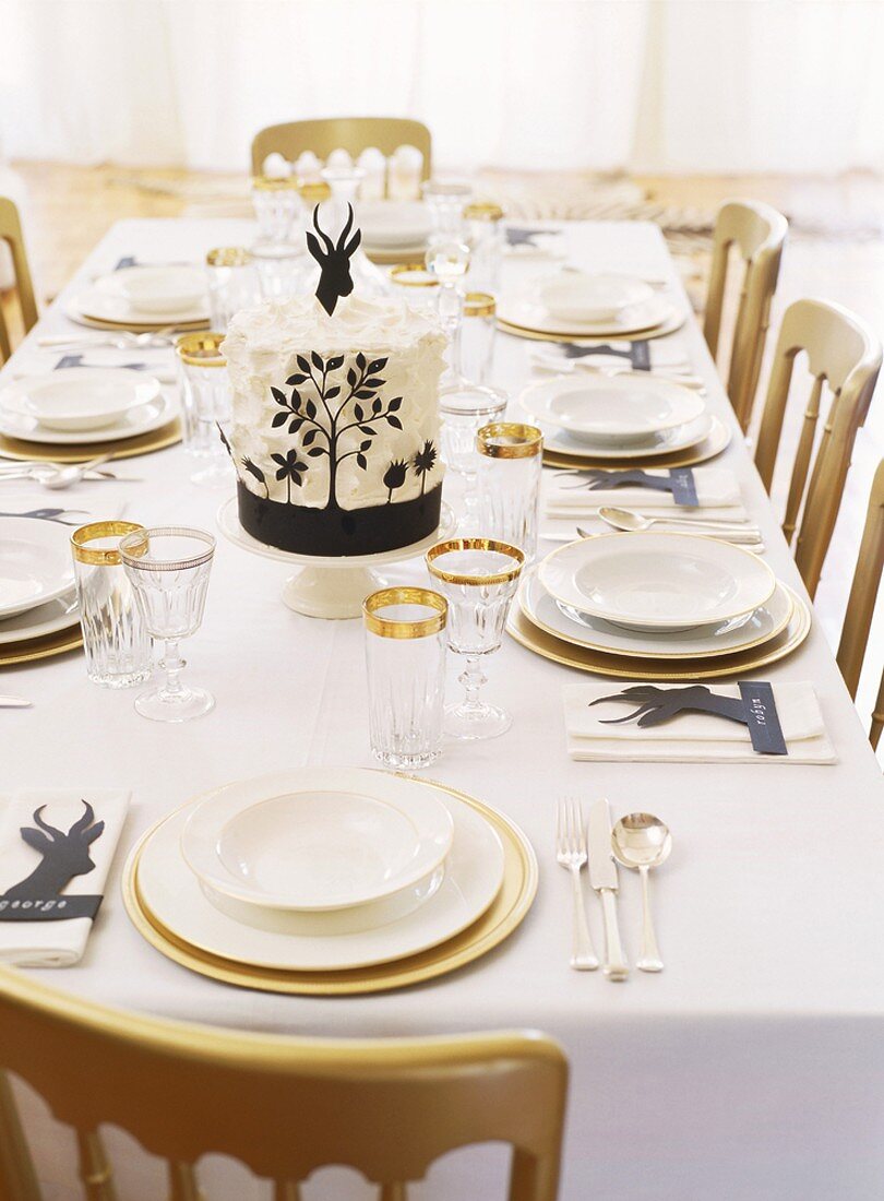 Table laid for special occasion