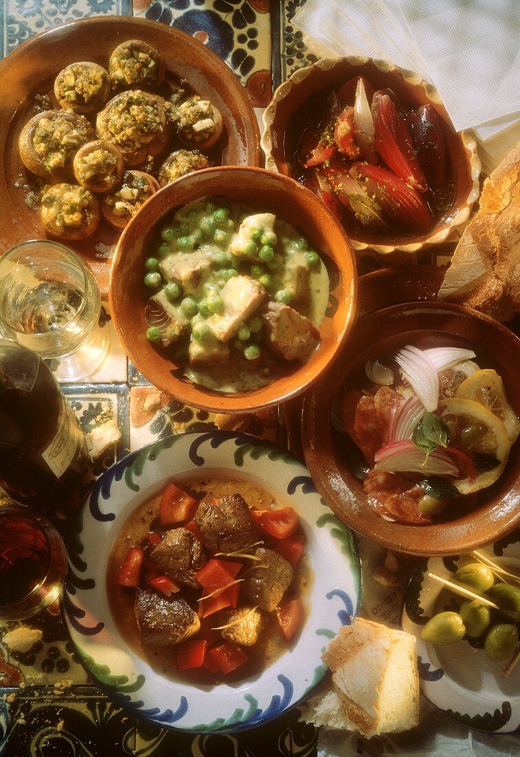 Assorted Appetizers from Spain