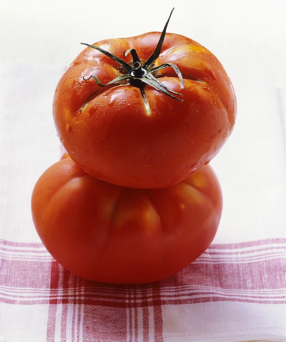 Two beefsteak tomatoes