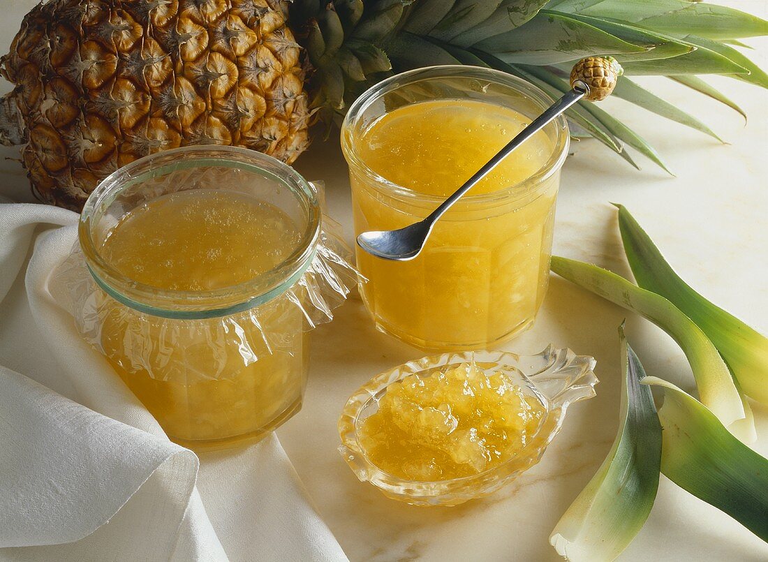 Ananas-Marmelade mit Agar-Agar