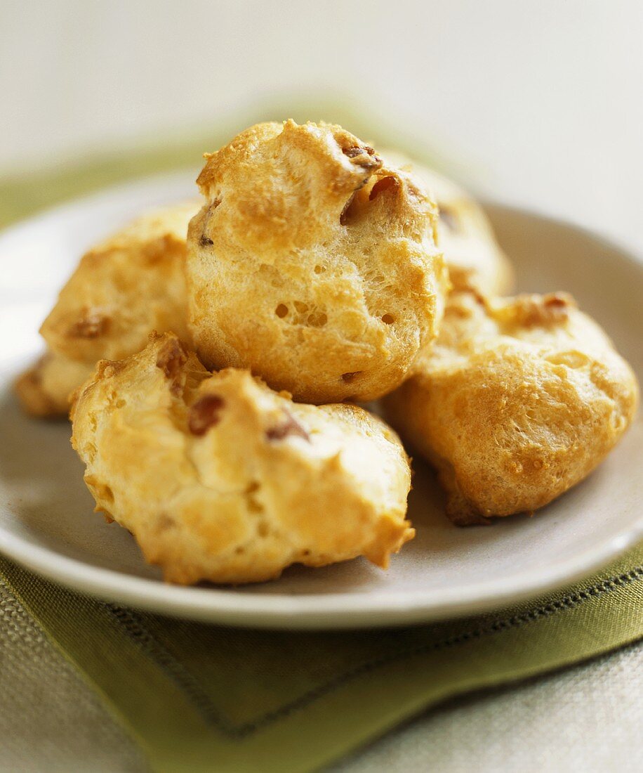 Bacon and cheese gougères