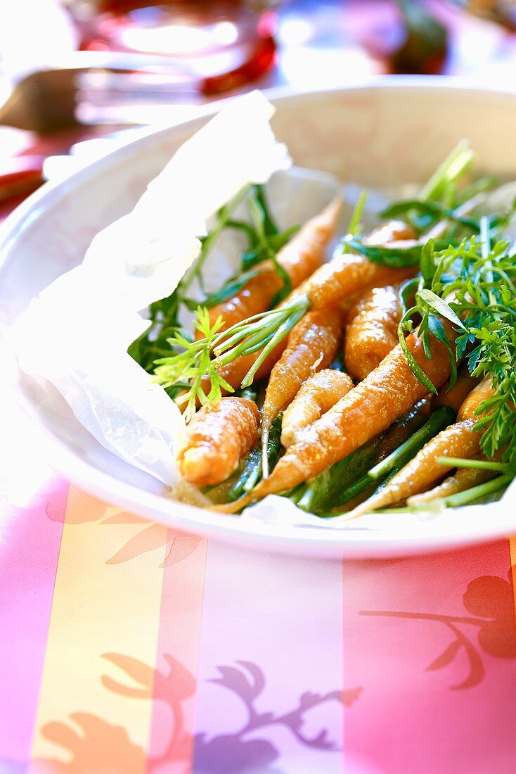Carrots in butter sauce