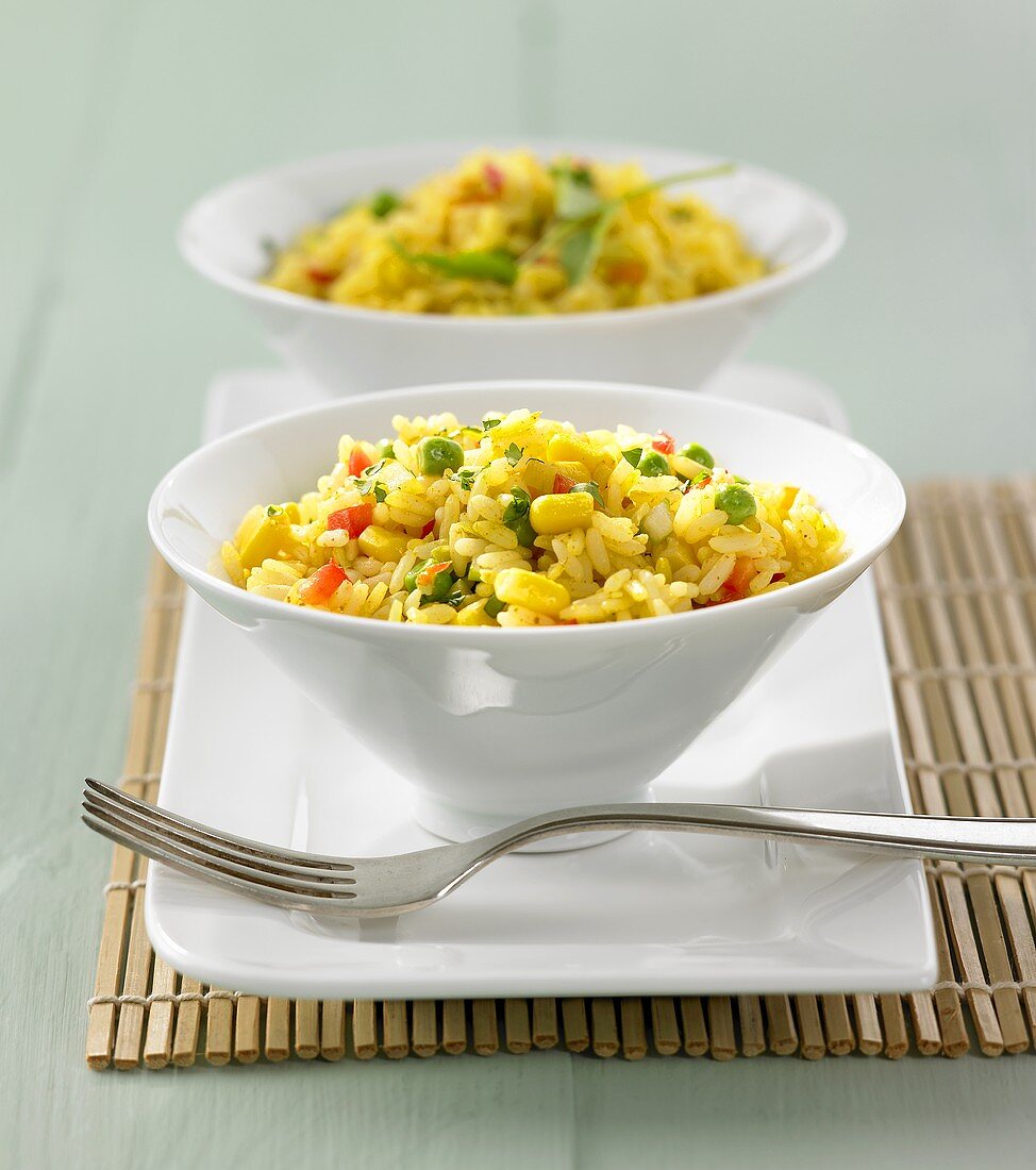 Thai-style curried rice and vegetables