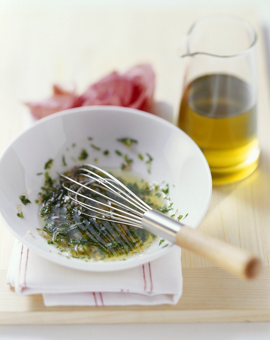 Herb vinaigrette with sherry vinegar