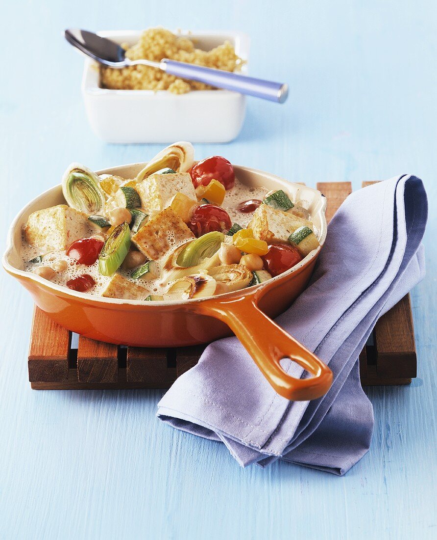 Tofu-Gemüse-Pfanne mit Couscous