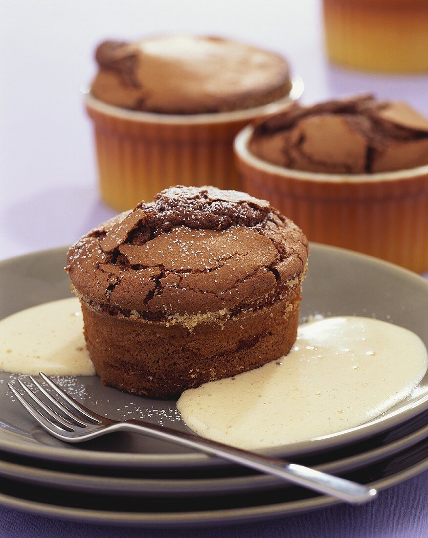 Kleine Schokokuchen mit Zabaione