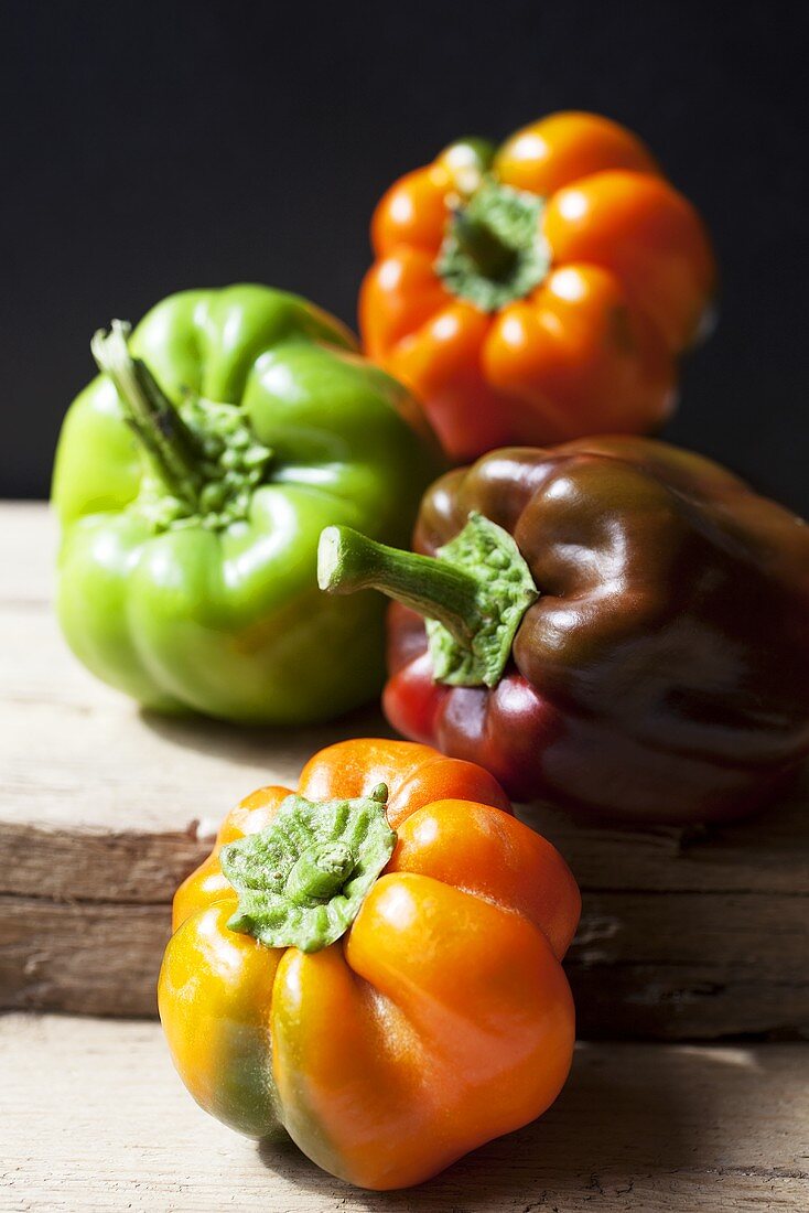 A variety of peppers