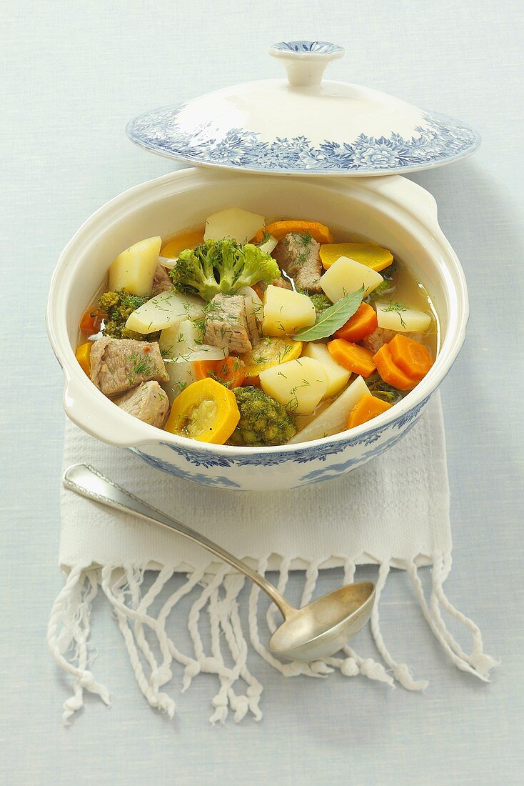 Veal stew with vegetables