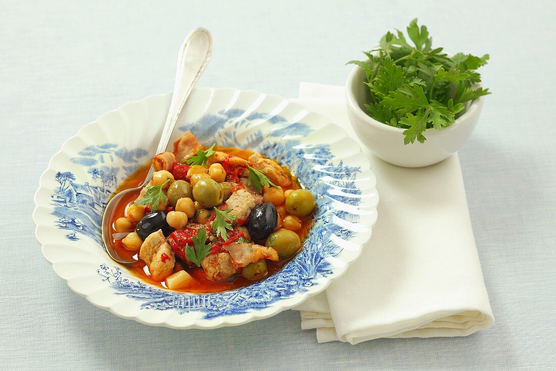 Pork and chickpea stew