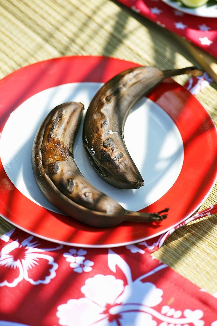 Grilled toffee banana