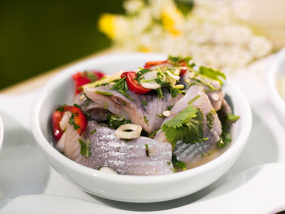 Oriental-style marinated herring