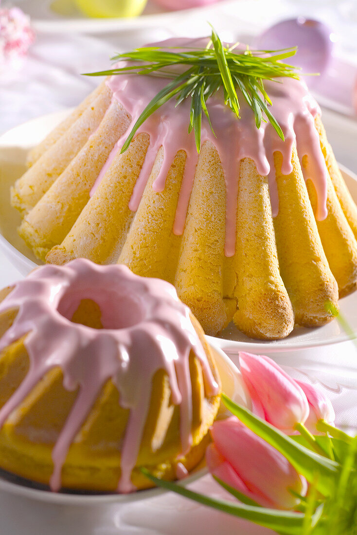 Two babas for Easter buffet (Yeasted ring cake, Poland)