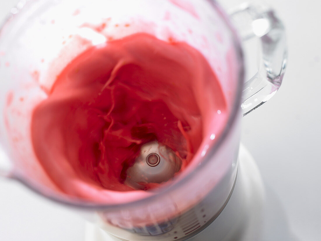 Berry smoothie in a liquidizer