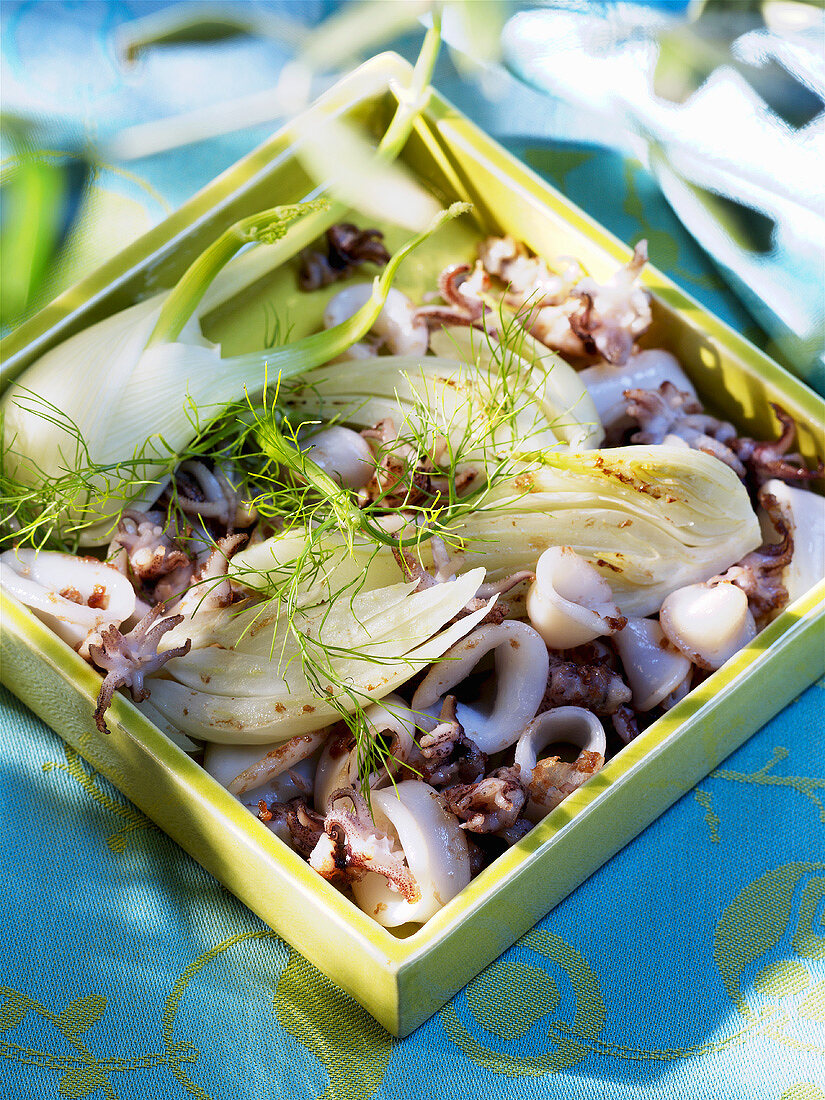 Calamari salad with fennel