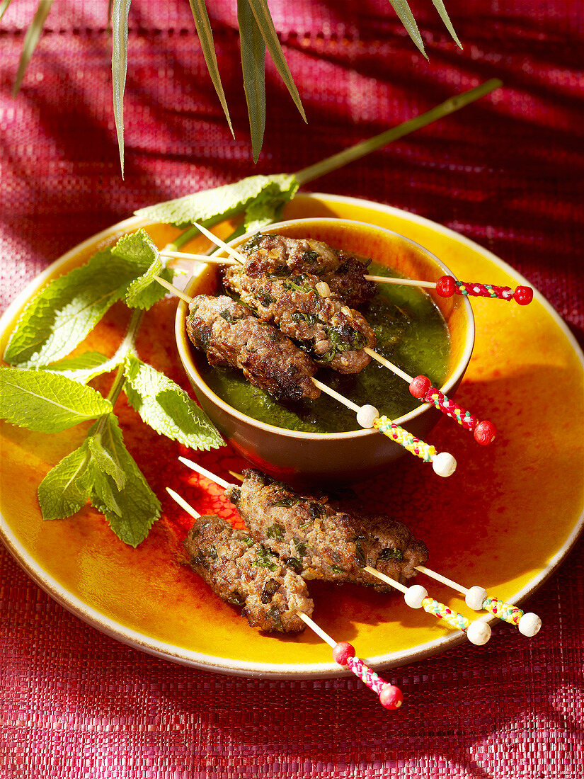 Kofta (Minced lamb kebabs, Morocco)