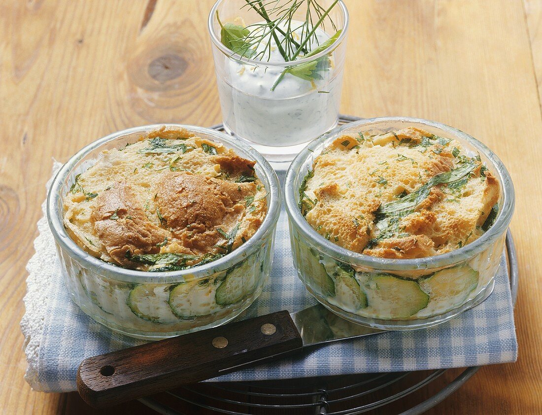 Baked redfish dish in two baking dishes