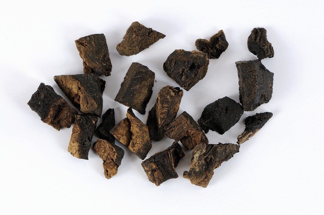 Pieces of dried figwort root