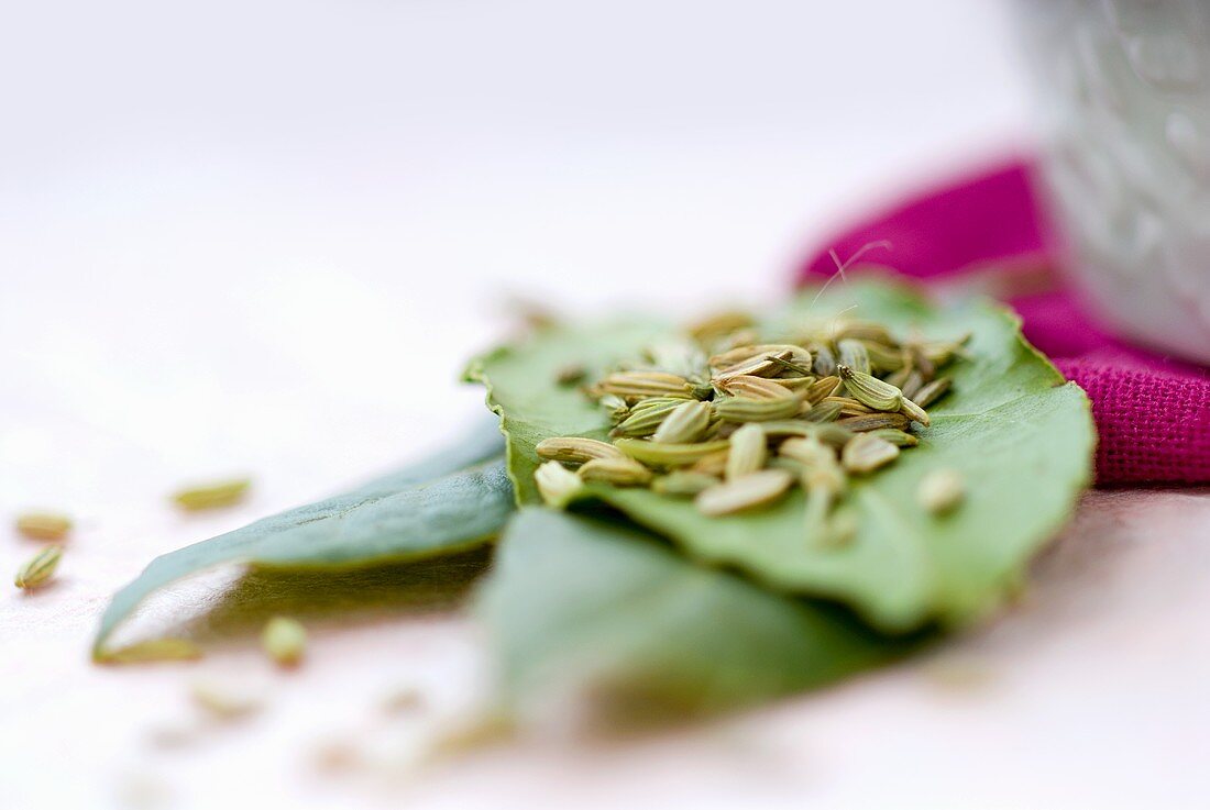 Cardamom and bay leaves